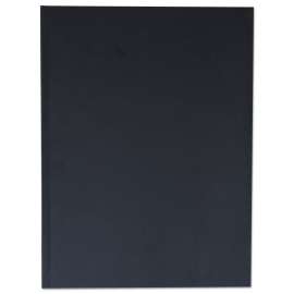 Casebound Hardcover Notebook, 1 Subject, Wide/Legal Rule, Black Cover, 10.25 x 7.63, 150 Sheets