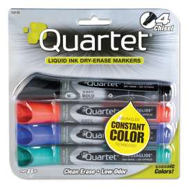 EnduraGlide Dry Erase Marker, Broad Chisel Tip, Assorted Colors, 4/Set