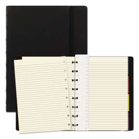 Notebook, 1 Subject, Medium/College Rule, Black Cover, 8.25 x 5.81, 112 Sheets