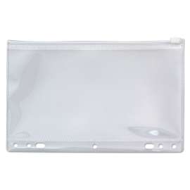 Zip-All Ring Binder Pocket, 6 x 9 1/2, Clear