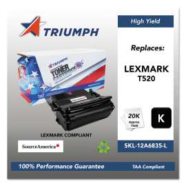 751000nsh0209 Remanufactured 12a6835 High-Yield Toner, 20,000 Page-Yield, Black