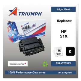 751000nsh0362 Remanufactured Q7551x (51x) High-Yield Toner, 13,000 Page-Yield, Black