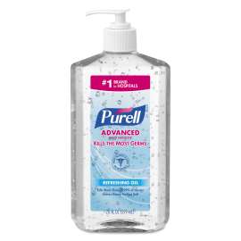 Advanced Refreshing Gel Hand Sanitizer, 20 oz Pump Bottle, Clean Scent