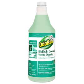 Biodrain Grease And Waste Digester, Floral Scent, 32 Oz Bottle, 12/carton