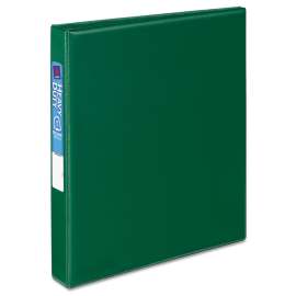 Heavy-Duty Non-View Binder with DuraHinge and One Touch EZD Rings, 3 Rings, 1" Capacity, 11 x 8.5, Green