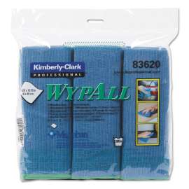 Microfiber Cloths, Reusable, 15.75 x 15.75, Blue, 6/Pack