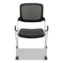 HON HVL402 Series Executive High-Back Chair, Supports Up to 250 lb, 17" to 21" Seat Height, Brown Seat/Back, Black Base
