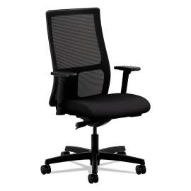 Ignition Series Mesh Mid-Back Work Chair, Supports Up to 300 lb, 17.5" to 22" Seat Height, Black