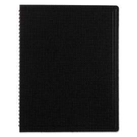 Duraflex Poly Notebook, 1 Subject, Medium/College Rule, Black Cover, 11 x 8.5, 80 Sheets