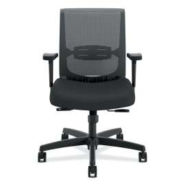 HON Convergence Mid-Back Task Chair, Synchro-Tilt and Seat Glide, Supports Up to 275 lb, Black