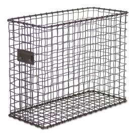 Vintage Wire Mesh File Holder, Top Loading, 6 x 13.63 x 10.13, Vintage Bronze