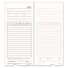 Time Clock Cards for Acroprint ATR480, Two Sides, 7.5 x 3.35, 50/Pack