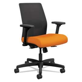 HON Solve Series Mesh Back Task Stool, Supports Up to 300 lb, 23" to 33" Seat Height, Sterling Seat/Back, Black Base