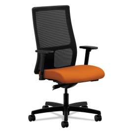 HON Prominent High-Back Task Stool, Supports Up to 250 lb, 15.94" to 19.69" Seat Height, Black