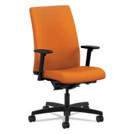 HON Parkwyn Series Club Chair, 33" x 26.75" x 29", Gray Seat, Gray Back, Oak Base
