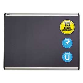 Prestige Plus Magnetic Fabric Bulletin Boards, 36 x 24, Gray Surface, Silver Aluminum Frame