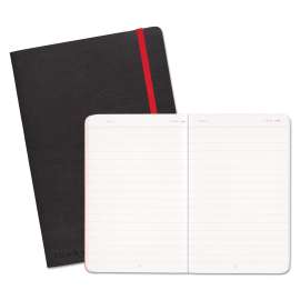 Flexible Cover Casebound Notebook, SCRIBZEE Compatible, 1 Subject, Wide/Legal Rule, Black Cover, 8.25 x 5.75, 71 Sheets