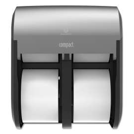 Compact Quad Vertical 4-Roll Coreless Dispenser, 12.06 x 8 x 14.44, Stainless Steel