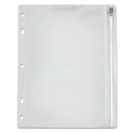 Zippered Ring Binder Pocket, 10 1/2 x 8, Clear
