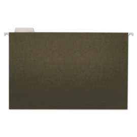 Hanging File Folders, Legal Size, 1/5-Cut Tabs, Standard Green, 25/Box