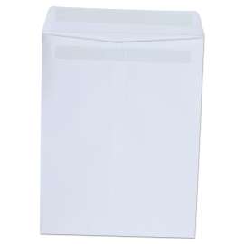 Self-Stick Open End Catalog Envelope, #10 1/2, Square Flap, Self-Adhesive Closure, 9 x 12, White, 100/Box