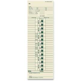 Time Clock Cards, Replacement for 10-100312/1950-9301/K14-36981D, One Side, 3.5 x 10.5, 500/Box