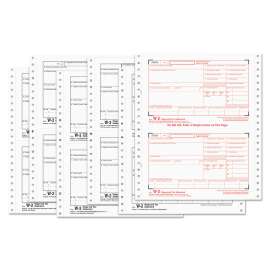 W-2 Tax Form, Fiscal Year: 2022, Six-Part Carbonless, 8.5 x 5.5, 2 Forms/Sheet, 600 Forms Total