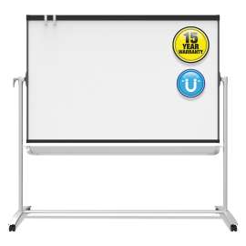 Prestige 2 Mobile Presentation Easel, 6 ft x 4 ft, Silver/Graphite