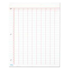 Data Pad with Numbered Column Headings, Data/Lab-Record Format, Wide/Legal Rule, 10 Columns, 8.5 x 11, White, 50 Sheets