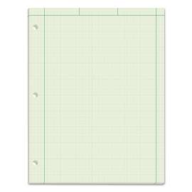 Engineering Computation Pads, Cross-Section Quad Rule (5 sq/in, 1 sq/in), Black/Green Cover, 100 Green-Tint 8.5 x 11 Sheets