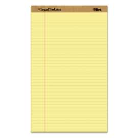 "The Legal Pad" Plus Ruled Perforated Pads with 40 pt. Back, Wide/Legal Rule, 50 Canary-Yellow 8.5 x 14 Sheets, Dozen
