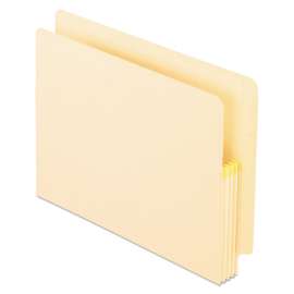 Manila Drop Front Shelf File Pockets with Tyvek Gusset Top, 1.75" Expansion, Letter Size, Manila, 25/Box