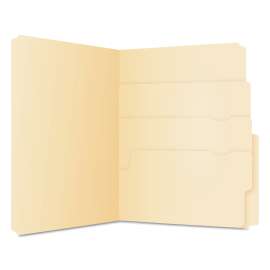 Divide It Up File Folder, 1/2-Cut Tabs: Assorted, Letter Size, 0.75" Expansion, Manila, 24/Pack