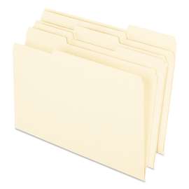 Earthwise by Pendaflex 100% Recycled Manila File Folder, 1/3-Cut Tabs: Assorted, Legal Size, 0.75" Expansion, Manila, 100/Box
