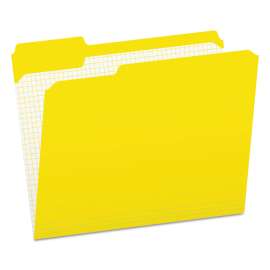 Double-Ply Reinforced Top Tab Colored File Folders, 1/3-Cut Tabs: Assorted, Letter Size, 0.75" Expansion, Yellow, 100/Box