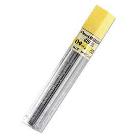 Super Hi-Polymer Lead Refills, 0.9 mm, HB, Black, 15/Tube