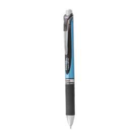 EnerGel RTX Gel Pen, Retractable, Fine 0.5 mm Needle Tip, Black Ink, Silver/Black Barrel