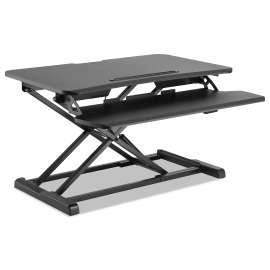Alera - AdaptivErgo Black Two-Tier Sit-Stand Lifting Workstation