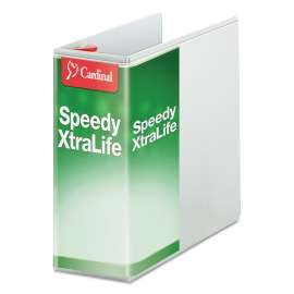 Speedy XtraLife Non-Stick Locking Slant-D Ring Binder, 3 Rings, 5" Capacity, 11 x 8.5, White