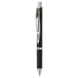 EnerGel PRO Permanent Ink Gel Pen, Retractable, Medium 0.7 mm, Black Ink, Black Barrel