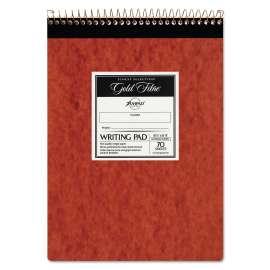 Gold Fibre Retro Wirebound Writing Pads, Wide/Legal Rule, Red Cover, 70 Antique Ivory 8.5 x 11.75 Sheets