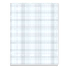 Quadrille Pads, Quadrille Rule (6 sq/in), 50 White 8.5 x 11 Sheets