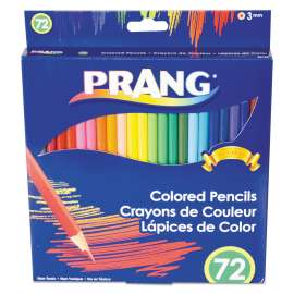 Colored Pencil Sets, 3 mm, 2B (#1), Assorted Lead/Barrel Colors, 72/Pack