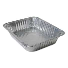 Aluminum Steam Table Pans, Half-Size120 oz., 2.56" Deep, 10.38 x 12.75, 100/Carton