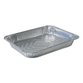 Aluminum Steam Table Pans, Half-Size Shallow79.5 oz., 1.69" Deep, 10.38 x 12.75, 100/Carton