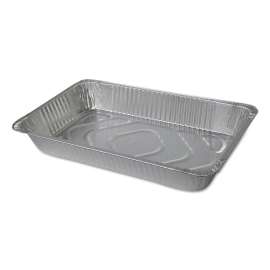 Aluminum Steam Table Pans, Full-Size Deep346 oz., 3.38" Deep, 12.81 x 20.75, 50/Carton