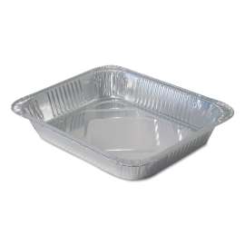 Aluminum Steam Table Pans, Half-Size Medium104 oz., 2.19" Deep, 10.38 x 12.75, 100/Carton