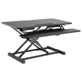 Alera - AdaptivErgo Black Two-Tier Sit-Stand Lifting Workstation