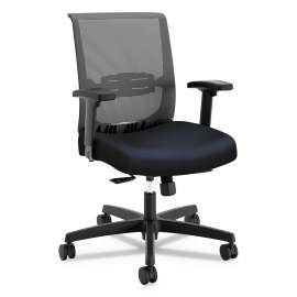 HON Gateway Mid-Back Task Chair, Supports Up to 250 lb, 17" to 22" Seat Height, Black