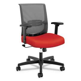 HON Ignition 2.0 4-Way Stretch Low-Back Mesh Task Chair, Supports Up to 300 lb, 16.75" to 21.25" Seat Height, Black